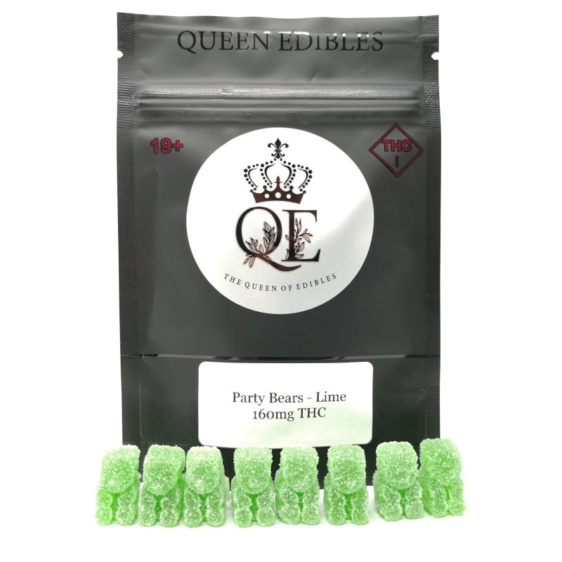 Buy Queen Edibles – Party Bears – Lime 160mg THC Online at Top Shelf BC