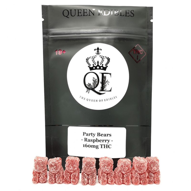Buy Queen Edibles – Party Bears – Raspberry 160mg THC Online