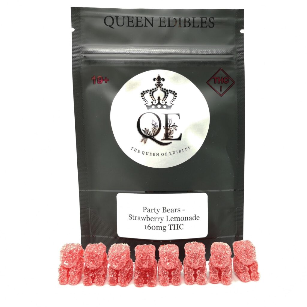 Queen Edibles – Party Bears – Strawberry Lemonade 160mg THC – Top Shelf BC