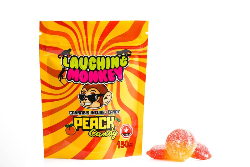 Buy Laughing Monkey Edibles Peach Candy Online at Top Shelf BC