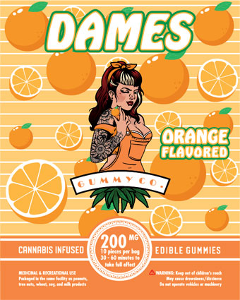 Buy Dames Gummy Co Orange 200mg Online at Top Shelf BC