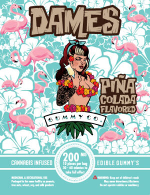 Buy Dames Gummy Co Pina Colada 200mg Online at Top Shelf BC