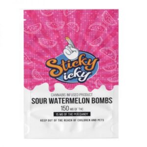 Buy Sticky Icky Sour Watermelon Bombs 150mg THC Online at Top Shelf BC