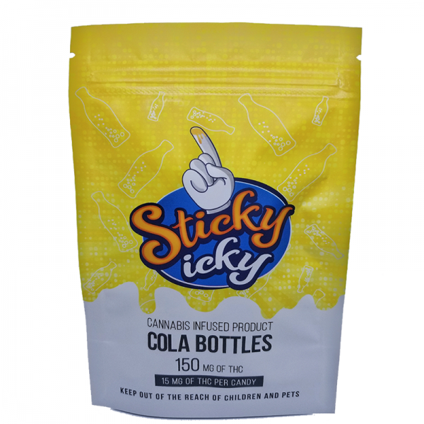 Buy Sticky Icky Sour Cola Bottles 150mg THC Online at Top Shelf BC