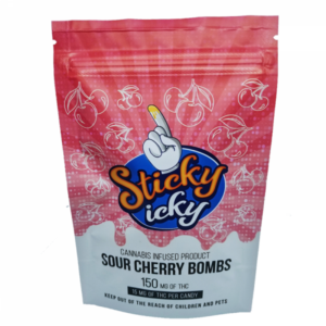Buy Sticky Icky Sour Cherry Bombs 150mg THC Online at Top Shelf BC