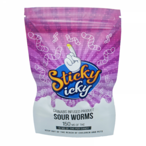 Buy Sticky Icky Sour Worms 150mg THC Online at Top Shelf BC