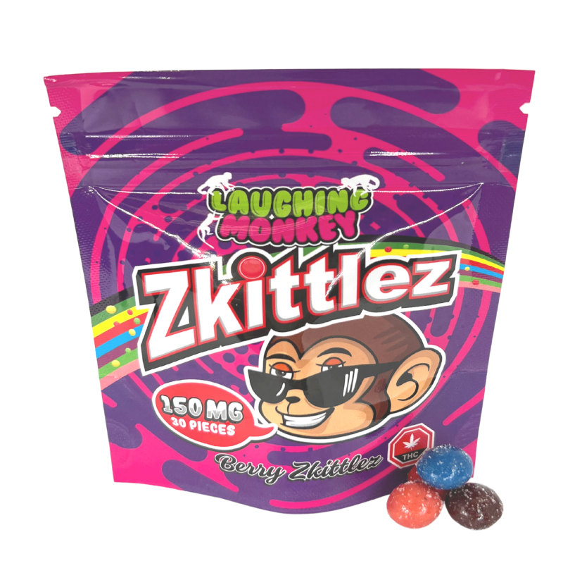 Buy Laughing Monkey Sour Berry Zkittlez (150MG) Online at Top Shelf BC