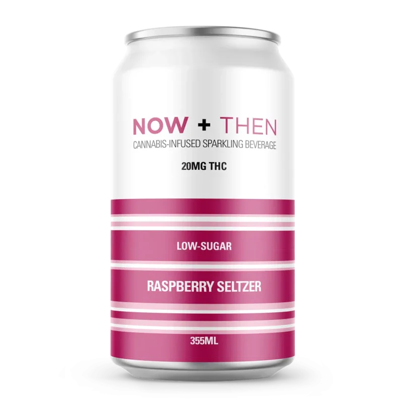 Now + Then Cannabis Infused Raspberry Seltzer